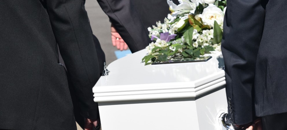A white coffin